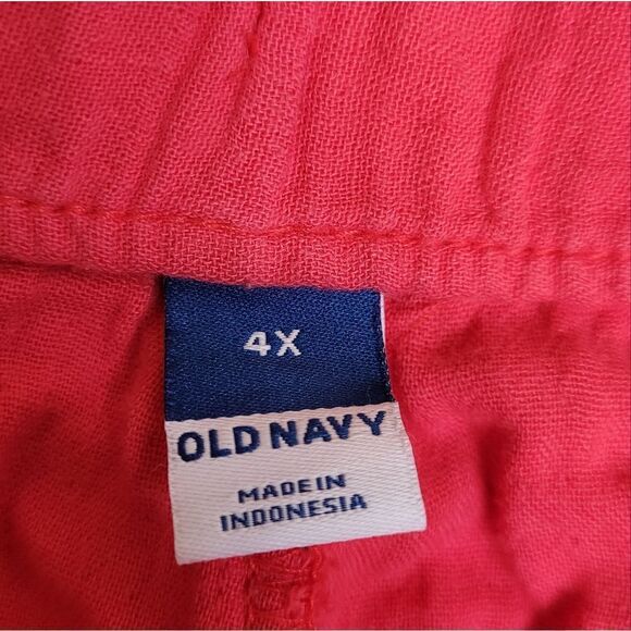 OLD NAVY pink textured gauze high‎ rise 5" inseam pull on shorts 4X - Picture 4 of 12